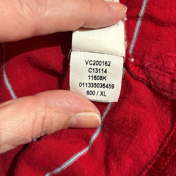 Chaps Men Red Striped Polo Short Sleeve Size XL Pre owned - Picture 10 of 10